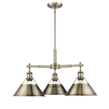 Golden 3306-D3 AB-AB - Orwell 3 Light Nook Chandelier