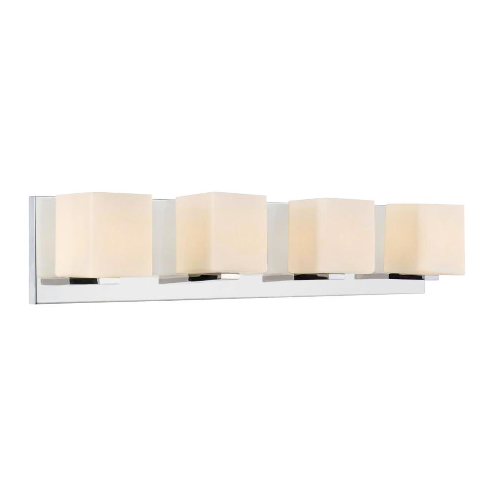 Cristini 4 Light Bathroom Sconce With Satin Nickel Finish