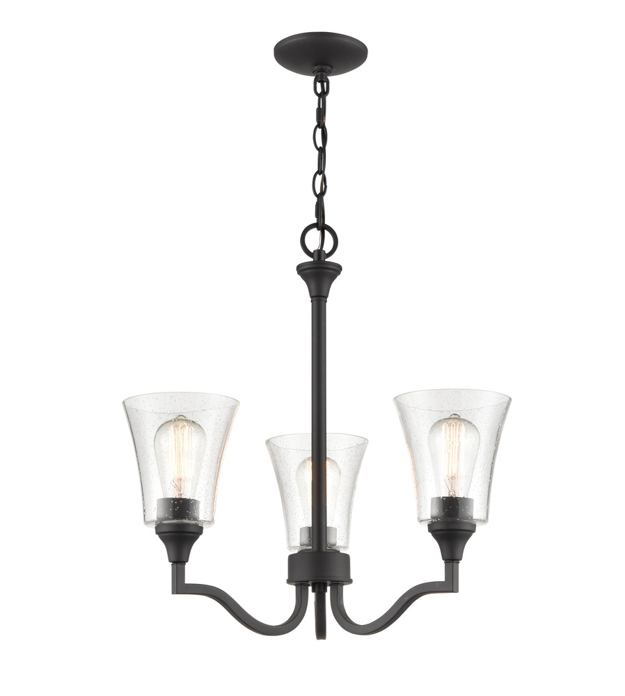 Caily 3-Light Chandelier Ceiling Light Matte Black