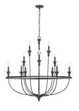 Millennium 28012-MB - Emery 12-Light Chandelier Ceiling Light Matte Black