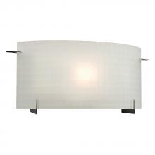  790501PTR 113EB - 1-Light Bath & Vanity Light - in Pewter finish with Frosted Checkered Glass