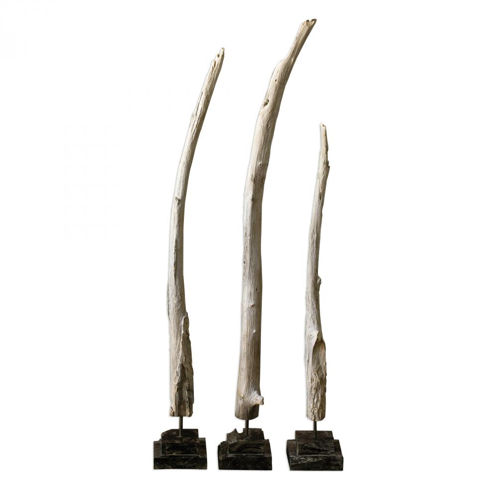 Uttermost Teak Branches Statues, S/3