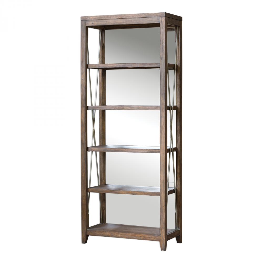 Uttermost Delancey Weathered Oak Etagere