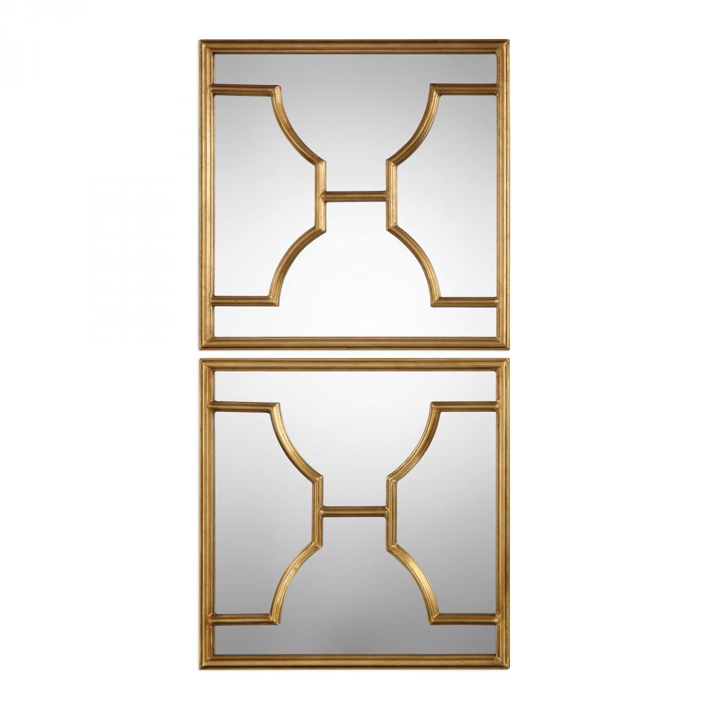 Uttermost Misa Gold Square Mirrors S/2