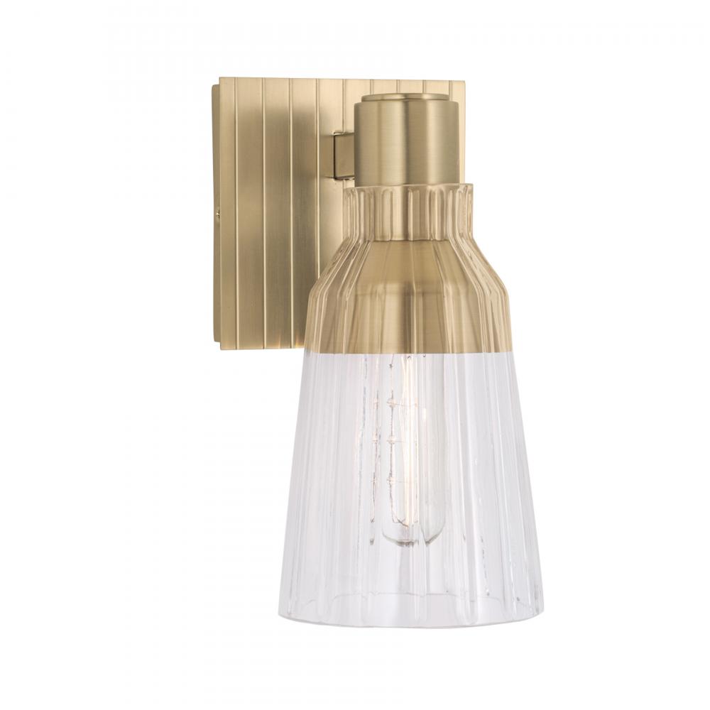 Carnival 9'' High 1-Light Sconce - Satin Brass