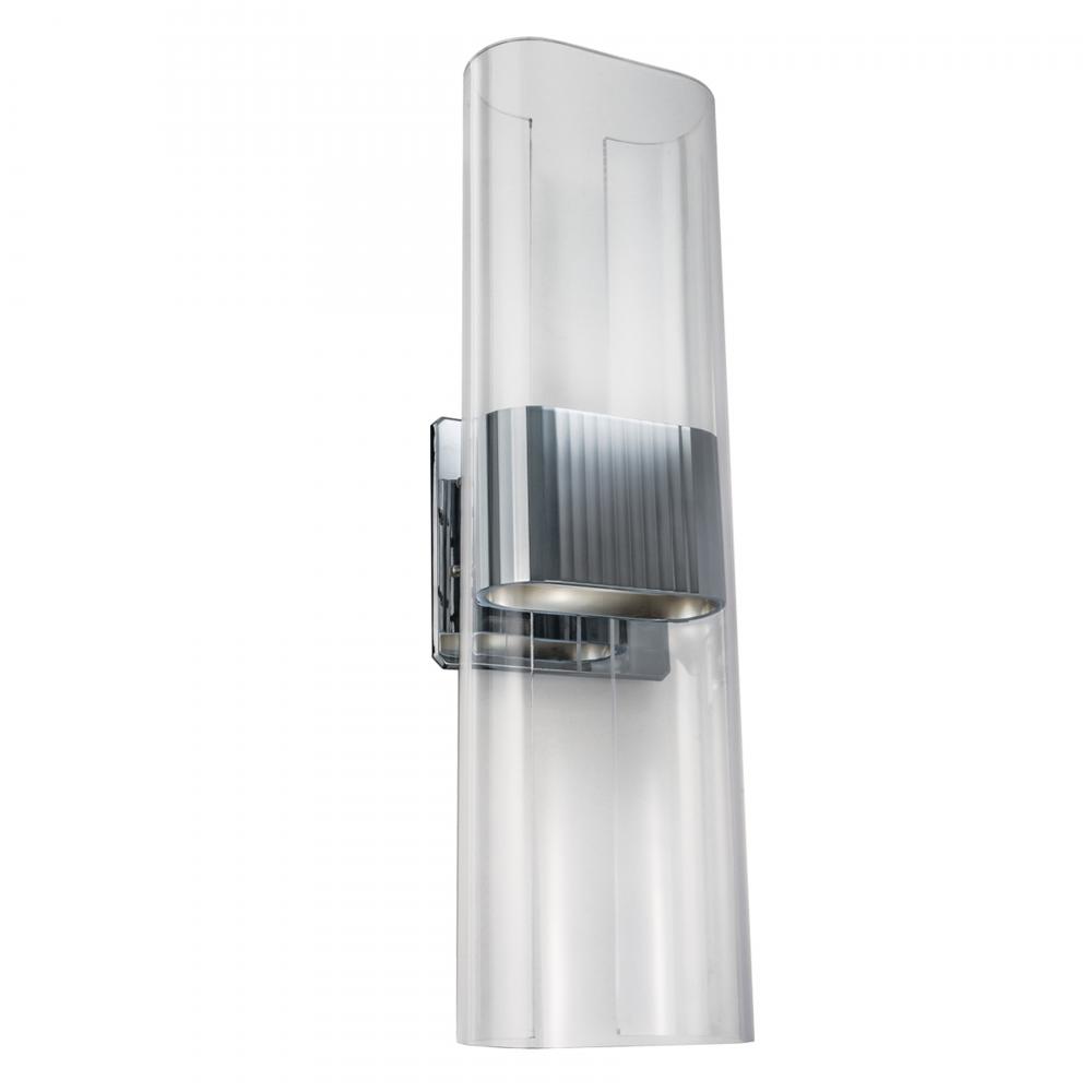 Gem 17'' High Integrated LED Sconce - Chrome