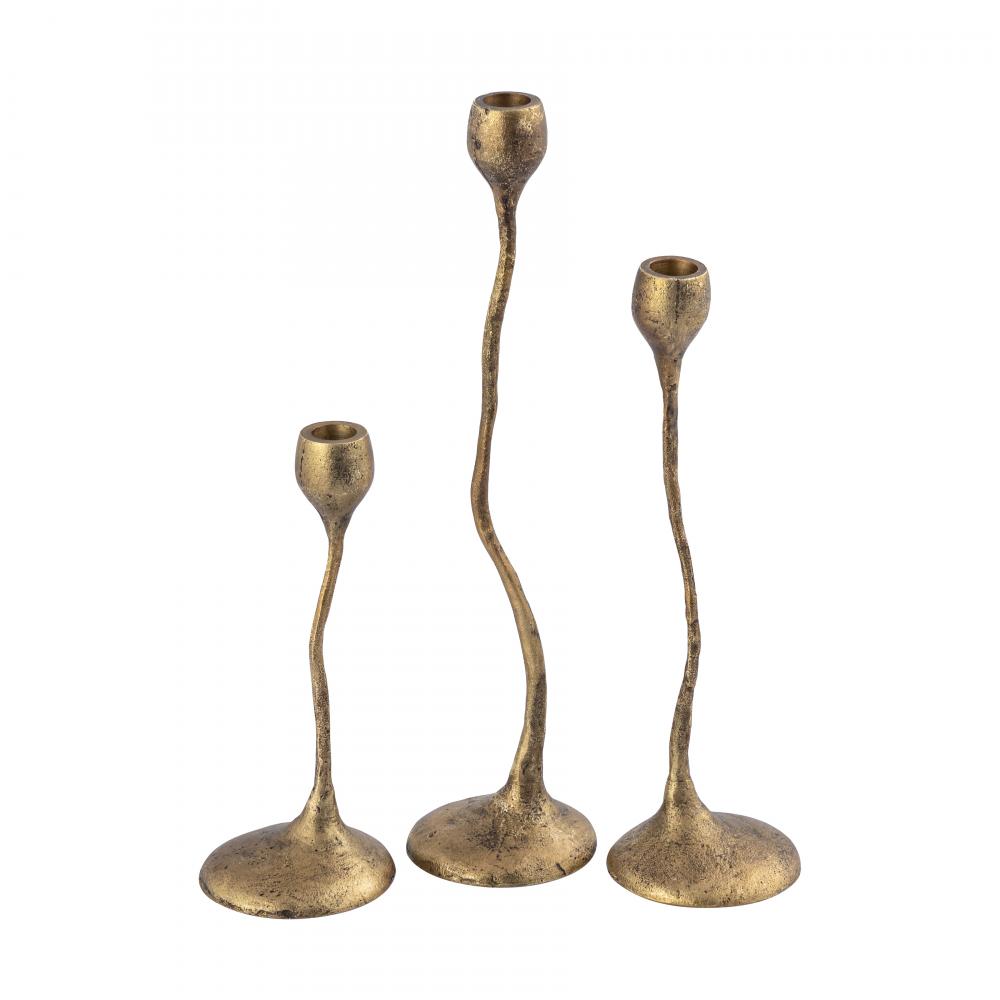 Rosen Candleholder - Set of 3 Brass