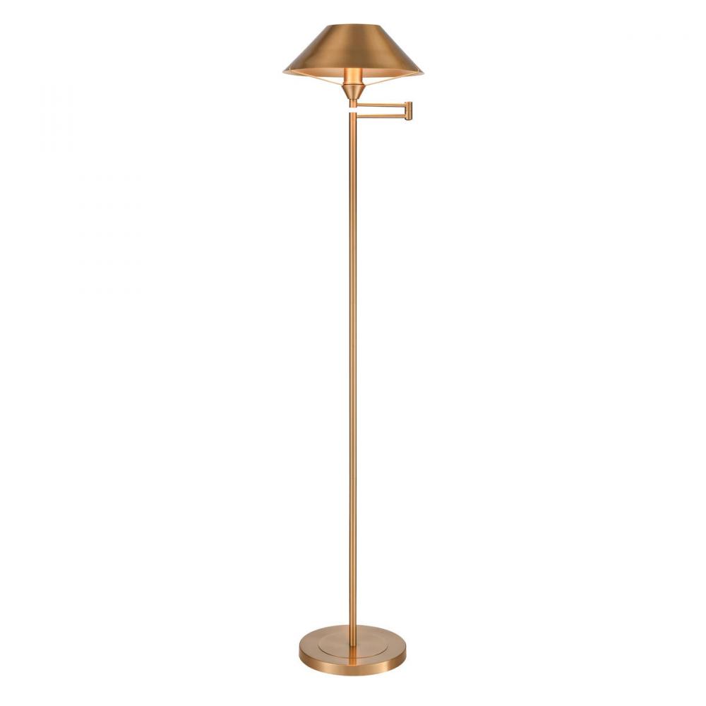 Arcadia 63'' High 1-Light Floor Lamp - Aged Brass