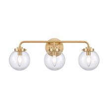 ELK Home EC89944/3 - Fairbanks 22.75'' Wide 3-Light Vanity Light - Brushed Gold and Clear