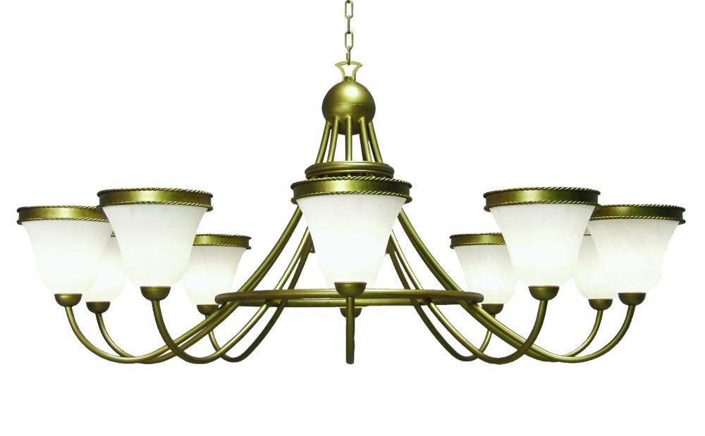 72" Wide Gala 10 Light Chandelier