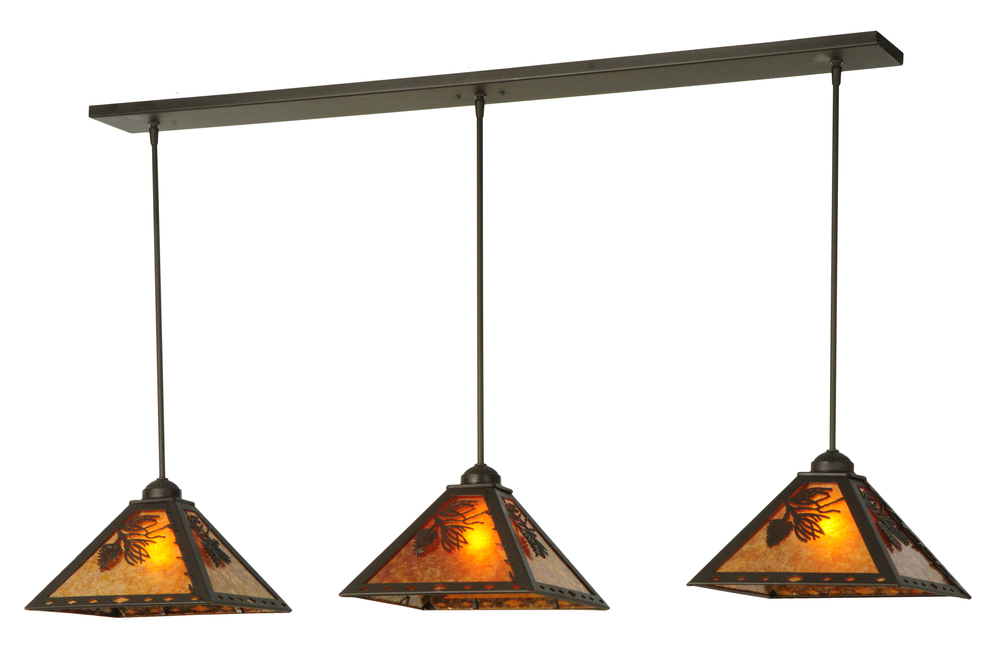 54" Long Balsam Pine 3 Light Pendant