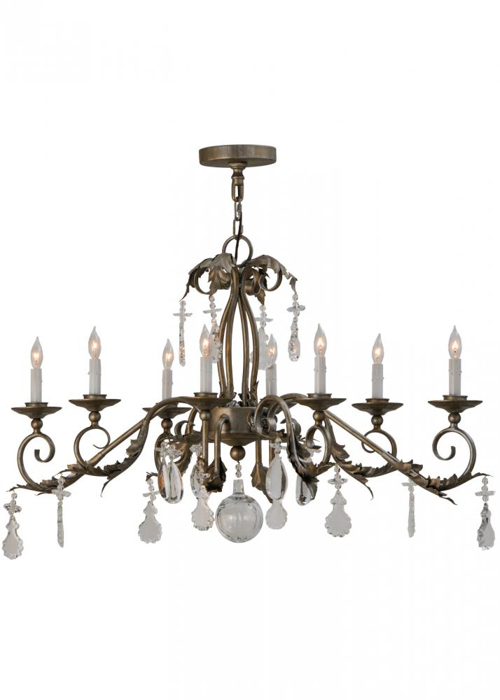 44" Long Windsor 8 Light Oblong Chandelier