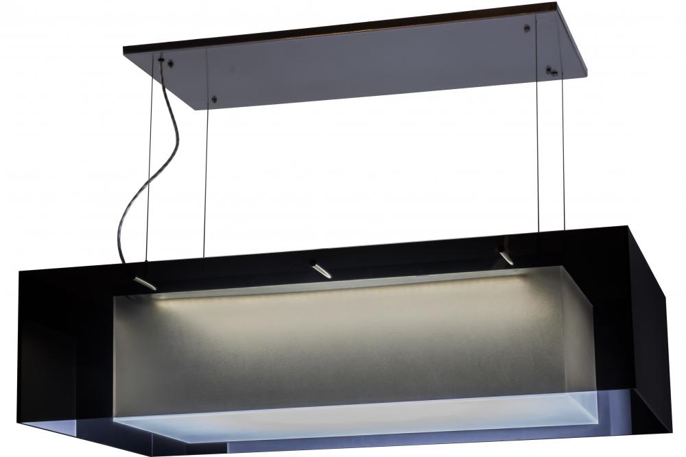 48" Long Quadrato Shadow Box LED Oblong Pendant