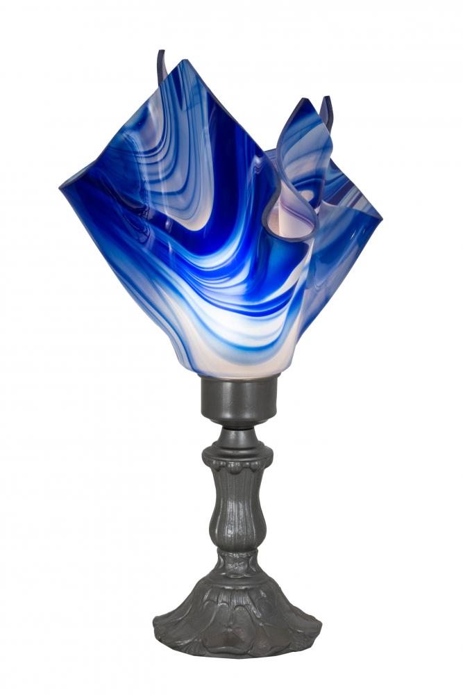 14" High Handkerchief Curacao Swirl Accent Lamp