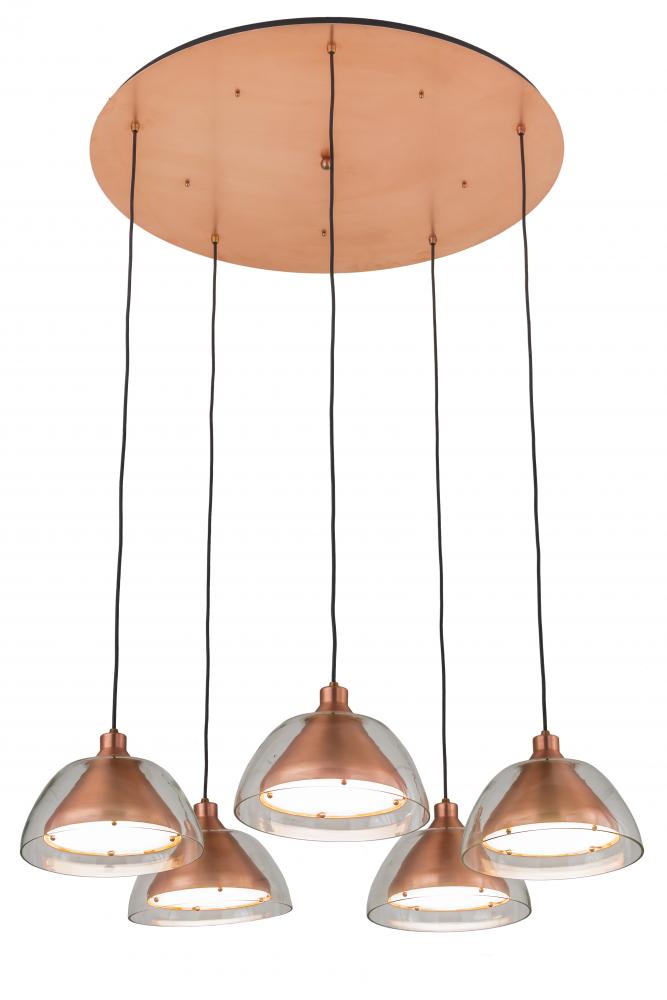 40"W Bisbee 5 LT Cascading Pendant