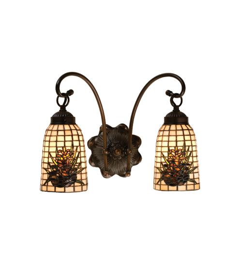 14.5"W Pine Barons 2 LT Wall Sconce