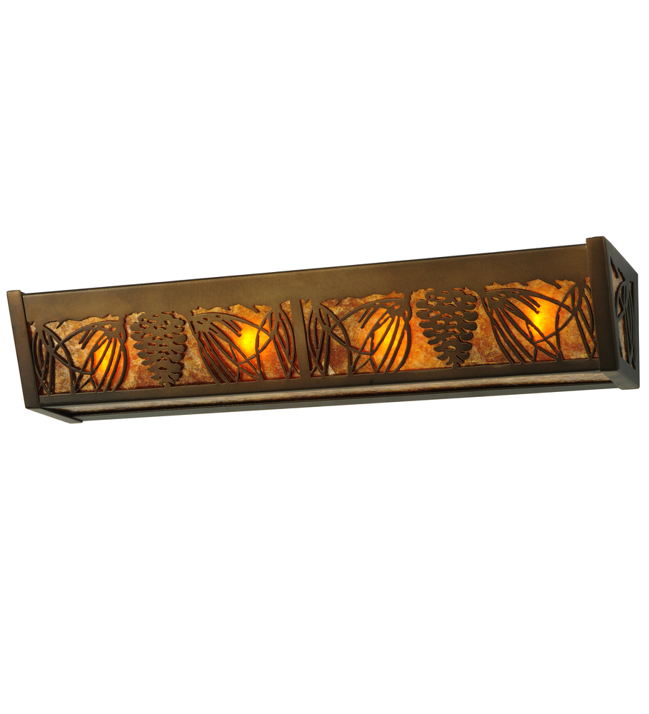 24" Wide Pinecone Inverted Vanity Light