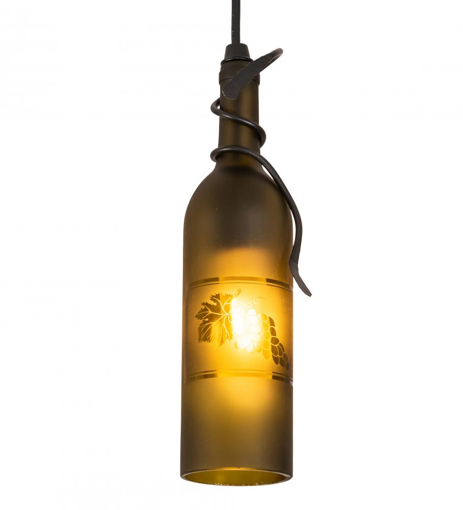 3" Wide Tuscan Vineyard Wine Bottle Pendant