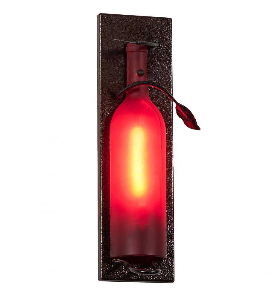 5" Wide Tuscan Vineyard Wine Bottle Wall Sconce