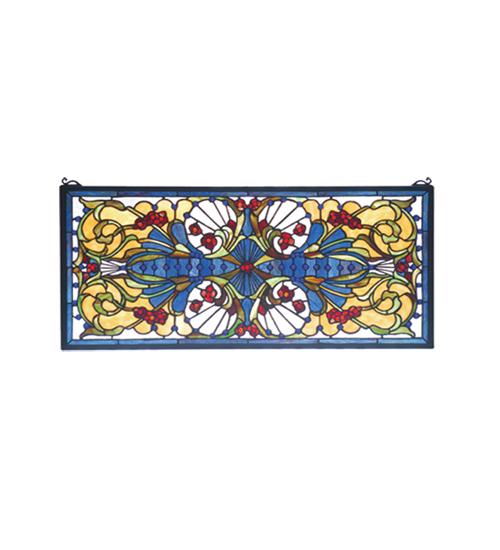 29"W X 14"H Sonja Transom Stained Glass Window