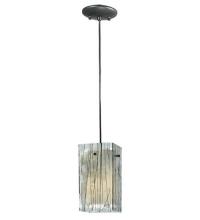 Meyda White 111349 - 5"Sq Metro Fusion Branches Quadrato Mini Pendant