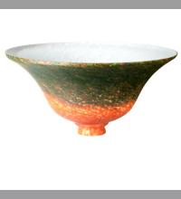 Meyda White 11275 - 10.5"W RED/GREEN PATE-DE-VERRE BELL SHADE