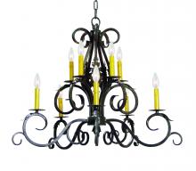 Meyda White 116225 - 32" Wide Anassa 10 Light Chandelier