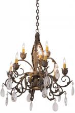 Meyda White 116318 - 26"W New Country French 9 LT Chandelier