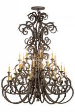 Meyda White 116521 - 60"W Serratina 32 LT Chandelier