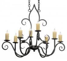 Meyda White 117288 - 36"L Clifton 8 LT Oblong Chandelier