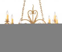 Meyda White 118319 - 42" Long Kimberly 10 Light Chandelier