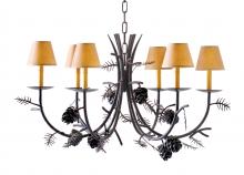 Meyda White 119769 - 42" Wide Pinecone 6 Light Chandelier