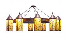 Meyda White 120255 - 90" Wide Chevron 10 Light Chandelier