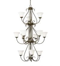 Meyda White 120260 - 36" Wide Jaqueline 12 Light Three Tier Chandelier