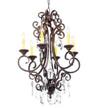 Meyda White 120268 - 24" Wide Aumberto 6 Light Chandelier