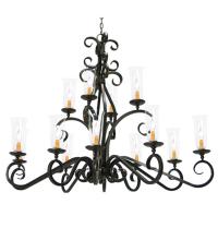 Meyda White 120293 - 60" Wilkes Two Tier Oblong Chandelier