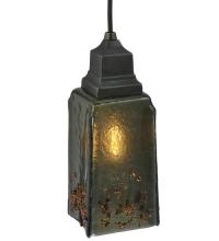 Meyda White 121316 - 4"Sq Metro Fusion Distressed Draped Mini Pendant