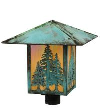 Meyda White 123090 - 16" Square Seneca Tall Pines Post Mount