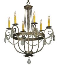 Meyda White 133148 - 28.5"W Antonia 6 LT Crystal Chandelier