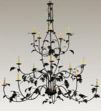 Meyda White 134147 - 72" Wide Oak Leaf 15 Light Chandelier