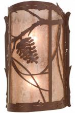 Meyda White 136272 - 10"W Whispering Pines Wall Sconce