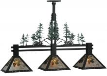 Meyda White 138248 - 45"L Winter Pine 3 LT Island Pendant