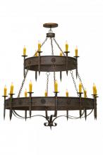 Meyda White 145304 - 69"W Calandra 18 LT Two Tier Chandelier