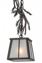 Meyda White 145309 - 5.5"Sq Pine Branch Mini Pendant