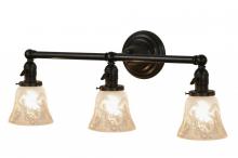 Meyda White 146608 - 25" Wide Revival Gas & Electric 3 Light Vanity Light