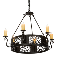 Meyda White 146660 - 36"Wide Liesel 6 Light Chandelier