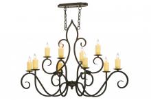 Meyda White 149204 - 48"L Clifton 10 LT Oblong Chandelier