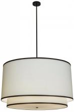 Meyda White 153491 - 48"W Cilindro White 2 Tier Textrene Pendant