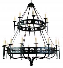 Meyda White 160775 - 72" Wide Gina 24 Light Two Tier Chandelier