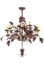 Meyda White 165172 - 34"W Greenbriar Oak 9 Arm Chandelier Hardware